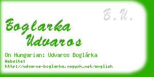 boglarka udvaros business card
